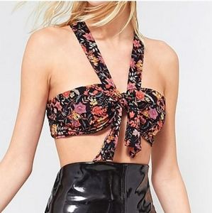 Free People Floral Neon Field Bralette Top
